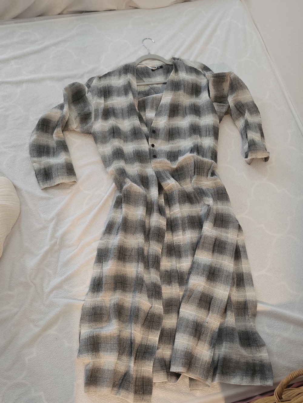 Massimo Dutti Long Linen Flowy Blouse Size XS-S